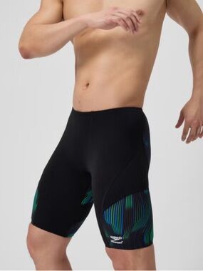 Speedo Men's Space Train Jammer Black/Blue/Green Speedos